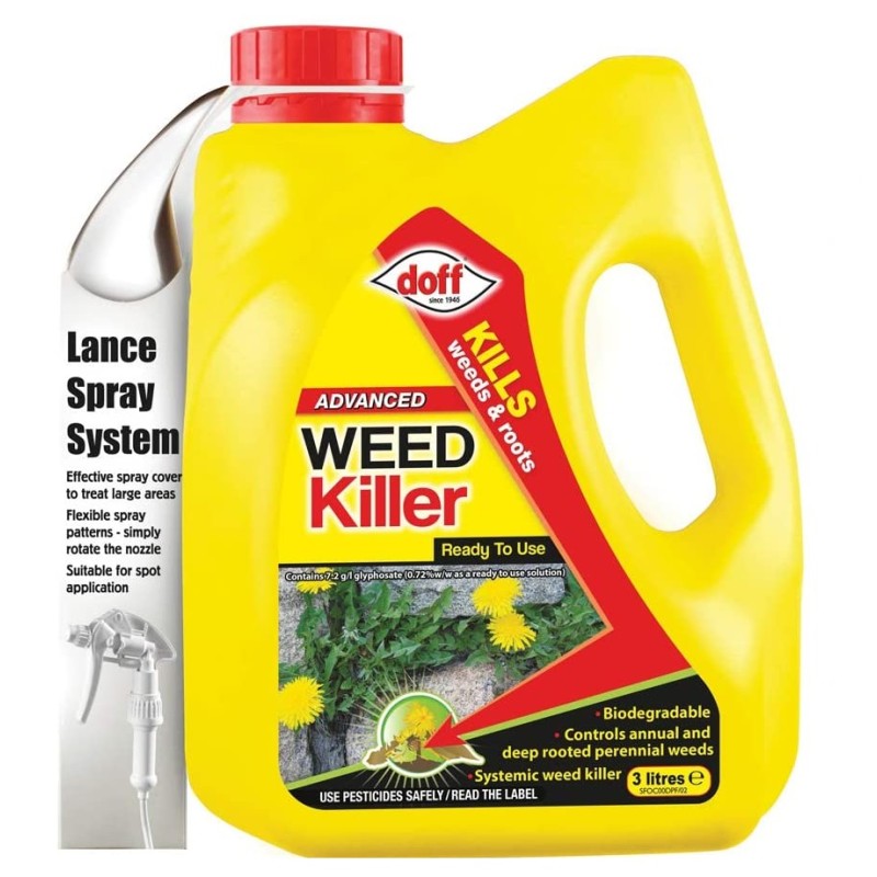Doff Advanced Weed Root Killer Weedkiller Lance Spray 3 Litre FFOC00