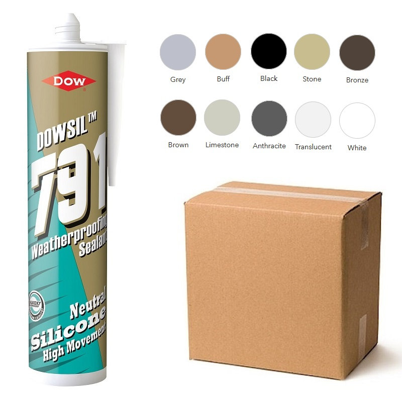 Dow Corning Dowsil 791 LM Coloured Silicone Sealant Box of 12 .