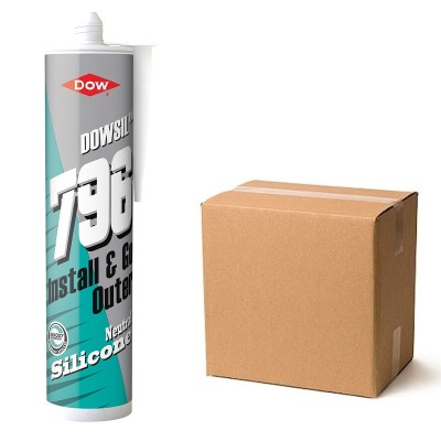 Dow Corning Dowsil 796 PVC-U Wood Aluminium Silicone Sealant Trade Box 12