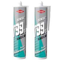 Dow Corning Dowsil 799 Plastic Glass Metal Silicone Sealant 310ml White Clear
