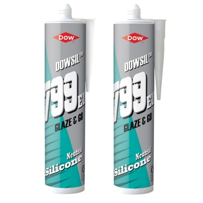 Dow Corning Dowsil 799 Plastic Glass Metal Silicone Sealant 310ml White Clear