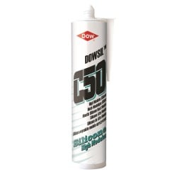 Dow Corning Dowsil C50 HM Bath Bathroom Kitchen Silicone Sealant White Clear