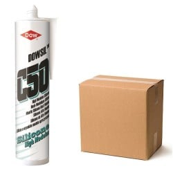 Dow Dowsil C50 White Clear Trade Box 12 HM Bathroom Silicone Sealant