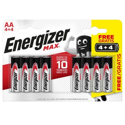 Energizer Max AA Battery LR6 Batteries 8 Pack XMS23BATTAA