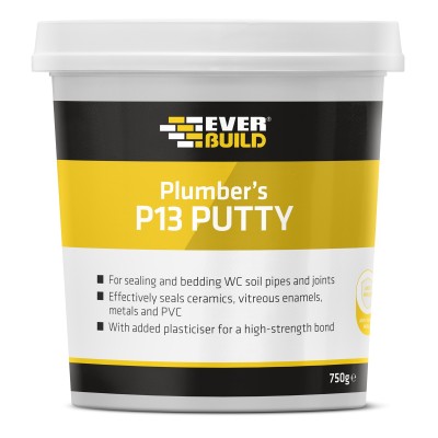 Everbuild P13 113 Plumbers Putty Non Setting 750g Tub 488411 PLUMB7