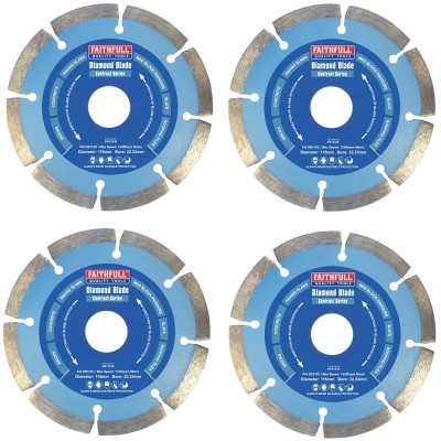 Faithfull 115mm Diamond Disc Cutting Blade 4pk FAIDBSET4C