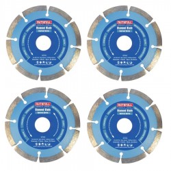 Faithfull 115mm Diamond Disc Cutting Blade 4pk FAIDBSET4C