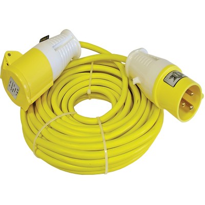 Faithfull 110v Site Trailing Electric Lead 14m Cable 110 Volt FPPTL14ML