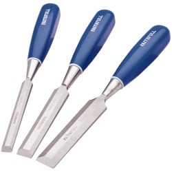 Faithfull FAIWCBS3BC Blue Wood Chisel 3pc Set XMS25CHISEL3 Faithfull FAIWCBS3BC Blue Wood Chisel 3pc Set XMS25CHISEL3