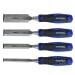 Faithfull Blue Wood Chisel 4pc Set and Storage Roll XMS23CHISEL4