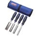 Faithfull Blue Wood Chisel 4pc Set and Storage Roll XMS23CHISEL4