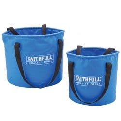 Faithfull FAI1220LBUC 20L + 12L Collapsible Waterproof Multi Use Buckets XMS25BUCKET