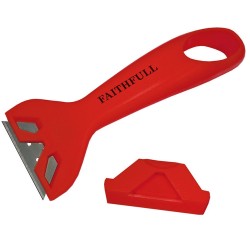 Faithfull Window Glass Scraper Cleaner inc Blade Guard FAITKSCRAPER