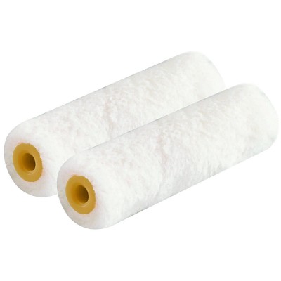 Faithfull Mini Radiator Medium Pile Paint Roller Refills 100mm 2pk FAIRMINI2M