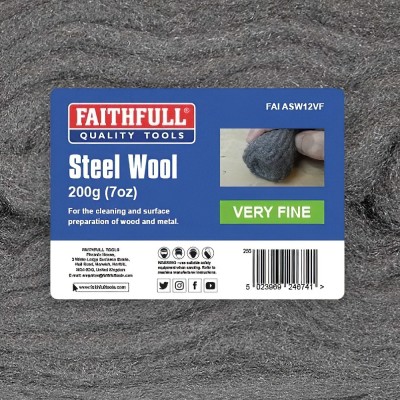 Faithfull Steel Wool Very Fine Grade 200g FAIASW12VF