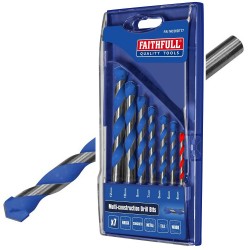 Faithfull FAIMCDSET7 Multi Material Construction Drill Bit Set