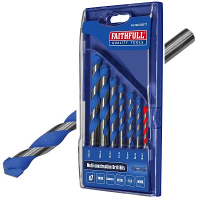 Faithfull XMS23CONDRIL Multi Material Construction Drill Bit Set