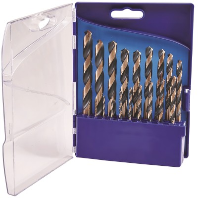 Faithfull FAIM19PSET2 HSS Metal Wood Plastic Drill Bit 19pc Set