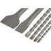 Faithfull SDS Plus Chisel and Drill Bit Set SDS+ Tool Roll FAISDSSET6BP