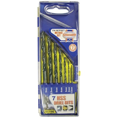 Faithfull HSS Wood Metal Drill Bit Set 1.5mm to 6mm FAIM7PSET