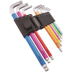 Faithfull 9 Piece Colour Coded Hex Key Set FAIHKS9C