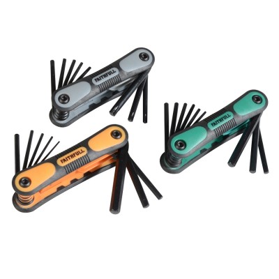 Faithfull Folding Torx and Hex Key Set FAIHKSTRIPLE