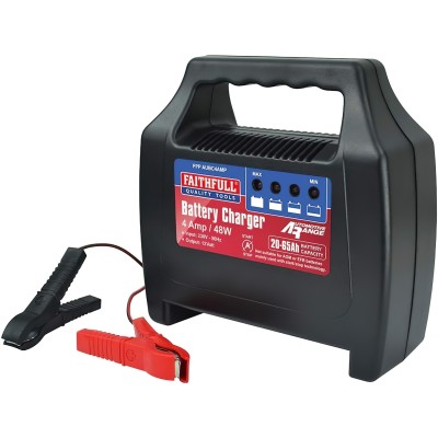 Faithfull Car Motorbike Battery Charger 4 Amp 12 Volt FPPAUBC4AMP