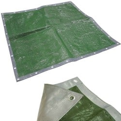 Faithfull Reversible Green Silver Tarpaulin 12ft x 9ft FAITARP129
