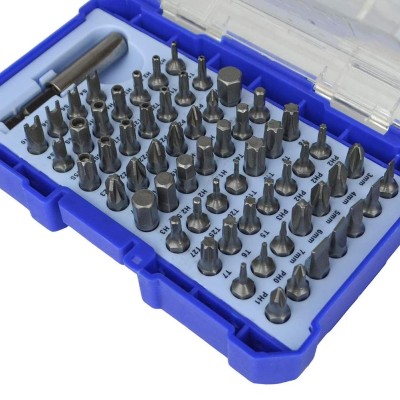 Faithfull Screwdriver and Security Bit Inc. Holder 61pc Set FAISBSET61
