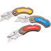 Faithfull FAITKUTILITY Folding Lock Back Utility Knife Red Orange Blue