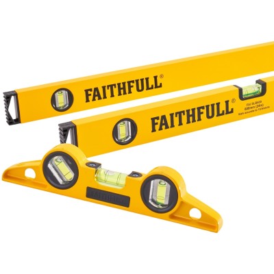 Faithfull FAISLBSET3PC Box Spirit and Torpedo Level Triple Pack