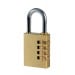 Faithfull 38mm Brass Combination Padlock FAIPLB38COM