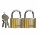 Faithfull Same Key Brass Keyed Alike Padlocks Twin Pack FAIPLB40KA