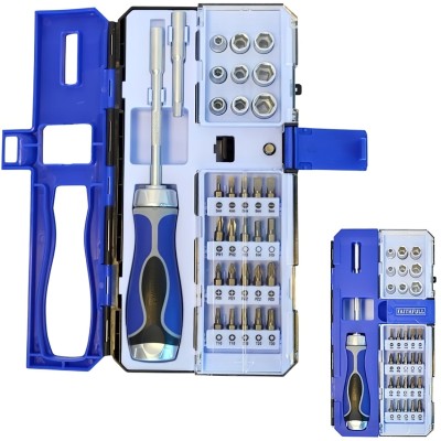 Faithfull Ratchet Screwdriver and Bit Socket Driver Set FAISDSET33R
