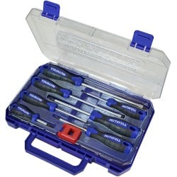 Faithfull Easy Grip 8pc Screwdriver Mixed Set in Case FAISDSET8PRO 