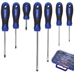 Faithfull Easy Grip 8pc Screwdriver Mixed Set in Case FAISDSET8PRO Faithfull Easy Grip 8pc Screwdriver Mixed Set in Case FAISDSET8PRO