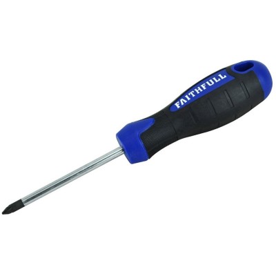 Faithfull Soft-Grip Pozi Drive Screwdriver PZ2 100mm FAISDPZ2