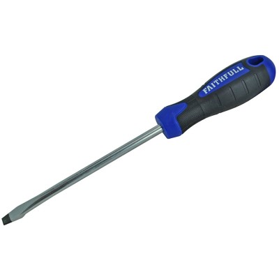Faithfull Soft-Grip Slotted Flared Screwdriver 200mm 10mm FAISDF200