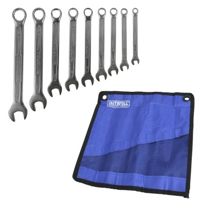 Faithfull Combination Spanner Set in Tool Roll FAISPASETC9R