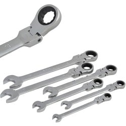 Faithfull Hinged Flexible Ratchet Spanner 6 Piece Set FAISPARAT6S