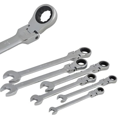 Faithfull Hinged Flexible Ratchet Spanner 6 Piece Set FAISPARAT6S