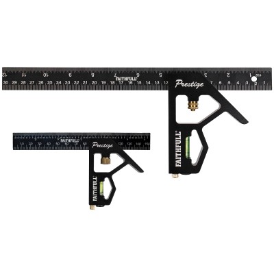 Faithfull Prestige FAICS300TCNC Combination Square 150mm 300mm Twin Pack