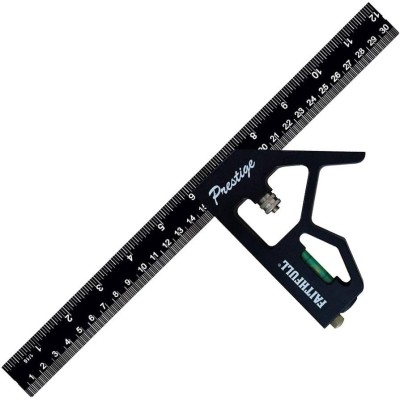 Faithfull Prestige Combination Square Black Aluminium 300mm FAICS300CNC
