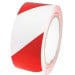 Faithfull Self Adhesive Hi Vis Red and White Hazard Tape 50mm FAITAPERWLAM