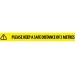 Faithfull Self Adhesive Hi Vis Yellow and Black Keep a Safe Distance 50mm Tape