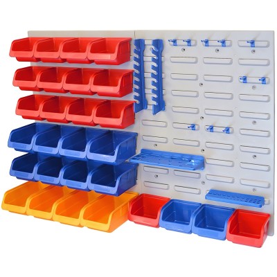 Faithfull Tool and Storage Bins Wall Mounted Panel Organiser FAIPAN43