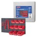 Faithfull Tool and Storage Bins Wall Mounted Panel Organiser FAIPAN12KIT