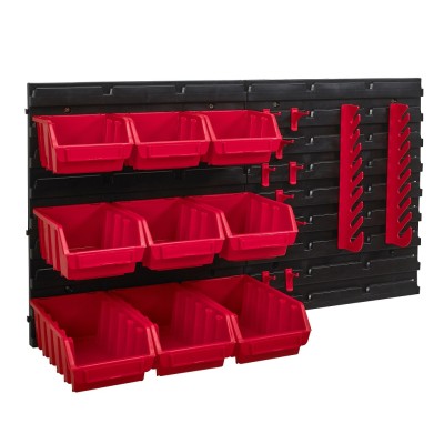 Faithfull Tool and Storage Bins Wall Mounted Panel Organiser FAIPAN12KIT