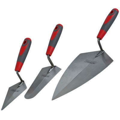 Faithfull FAISGTSET3 Soft Grip Builders Brick Trowel 3 Piece Set