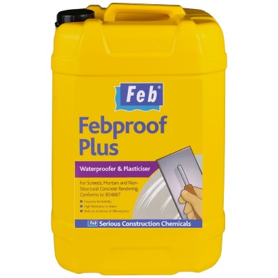 Feb Febproof Plus Waterproofer Plasticiser Admixture 25 Litre FBPROOFPS25